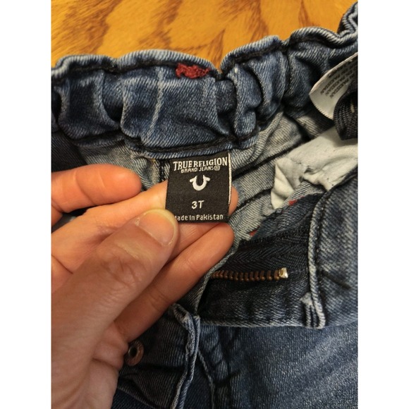 True Religion Jeans Toddler 3T | Red Stitching Cotton Denim - Picture 7 of 9